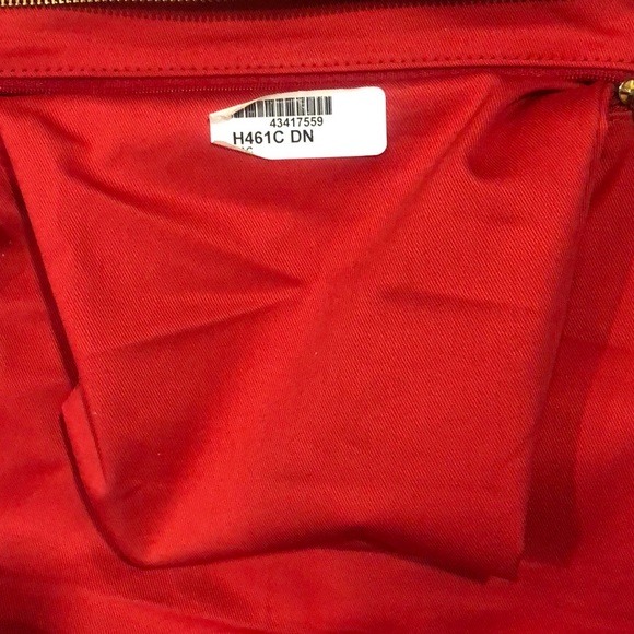 Vintage Dooney and Bourkey Blue Jacquard Monogram Top Zipper Tote Shoulder Bag - Picture 10 of 17